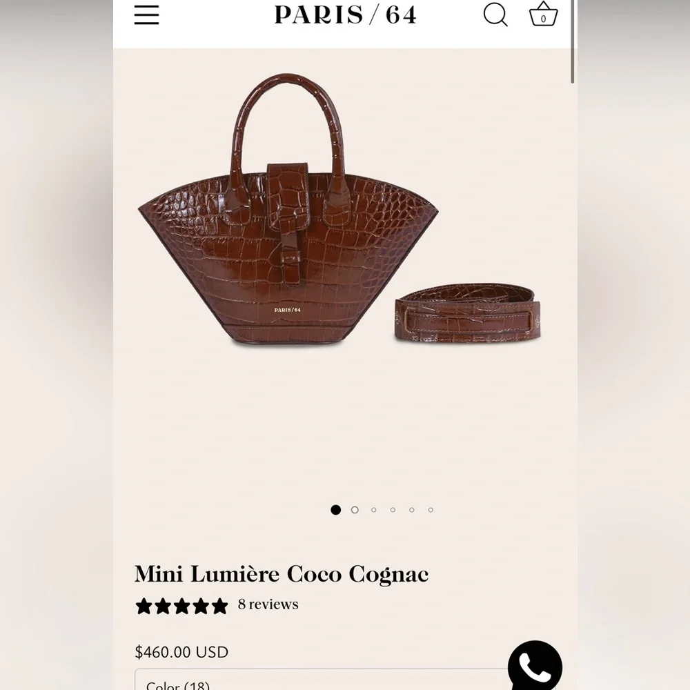 Paris / 64 MINI LUMIÈRE Croc-Embossed Bag